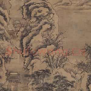 明代 戴进《雪景山水图》国画山水作品图片鉴赏