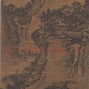 明代 戴进《山水图》国画山水作品图片鉴赏