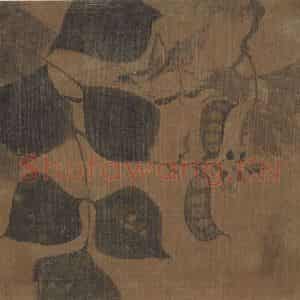 明代 钟礼《豆荚螳螂图》国画花鸟作品图片鉴赏