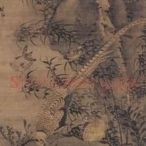 明代 林良《雉鸡图》国画花鸟作品图片鉴赏