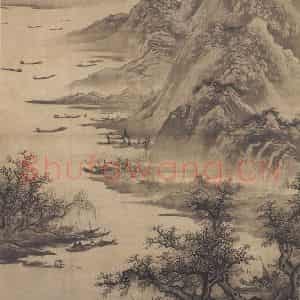 明代 吴伟《渔乐图》国画人物作品图片鉴赏