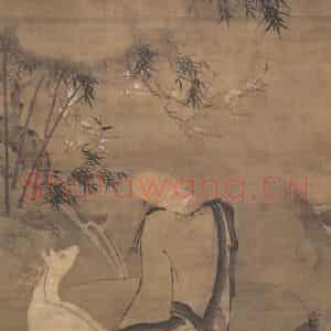 明代 吕纪《南极老人图》国画人物作品图片鉴赏