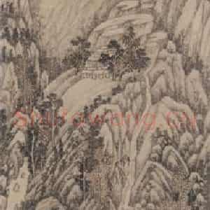 明代 吴彬《云峦秋色图》国画山水作品图片鉴赏