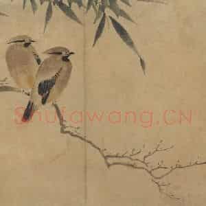 明代 朱佐《花卉图六段》国画花鸟作品图片鉴赏