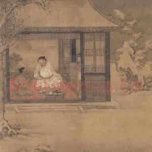 明代 刘俊《雪夜访普图》国画花鸟作品图片鉴赏