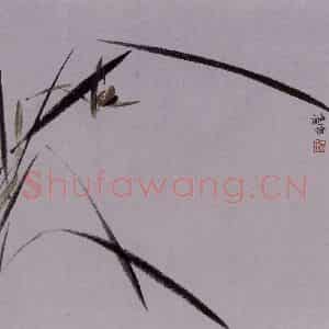 2007年 杨福音《兰》国画花鸟写意作品图片鉴赏