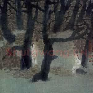 1991年 杨福音《秋凉又是读书时》国画综合写意作品图片鉴赏