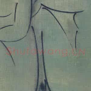 2002年 杨福音《两个女人》国画人物写意作品图片鉴赏