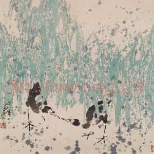王之海《芦苇深处》国画花鸟作品图片鉴赏