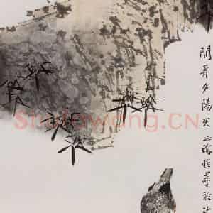 1994年 王之海《闲弄夕阳天》国画花鸟作品图片鉴赏