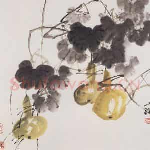 王之海《葫芦》国画花鸟作品图片鉴赏