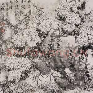 2000年 王之海《香缘饮露清》国画花鸟作品图片鉴赏