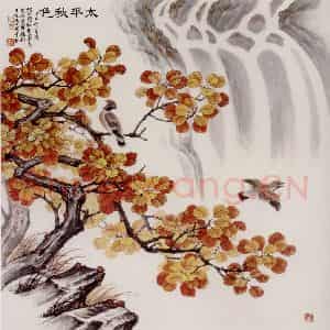 1997年 金鸿钧《太平秋色》国画花鸟作品图片鉴赏