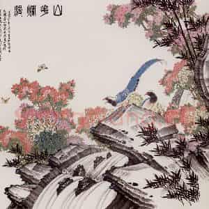2001年 金鸿钧《山花烂漫》国画花鸟作品图片鉴赏