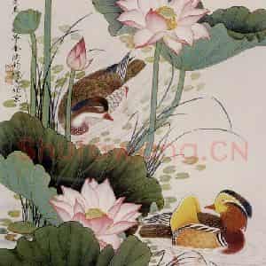 1988年 金鸿钧《清露》国画花鸟作品图片鉴赏