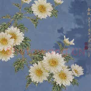 1987年 金鸿钧《金秋》国画花鸟作品图片鉴赏