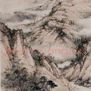 董寿平《山水》国画山水作品图片鉴赏