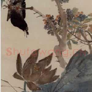 朱偁《花卉》国画花鸟作品图片鉴赏