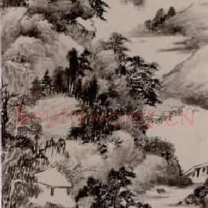 萧俊贤《溪山无尽图》国画山水作品图片鉴赏