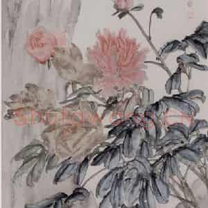 程璋《芍药》国画花鸟作品图片鉴赏