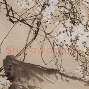 1986年 朱颖人《香雪海》国画花鸟作品图片鉴赏
