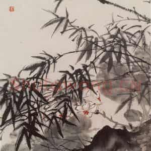 1986年 朱颖人《夏阴初凉》国画花鸟作品图片鉴赏