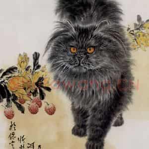 1987年 段忻然《拂风》国画花鸟作品图片鉴赏