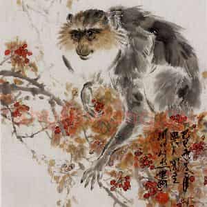 1989年 段忻然《秋思》国画花鸟作品图片鉴赏