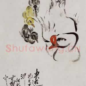 1989年 段忻然《春游》国画花鸟作品图片鉴赏
