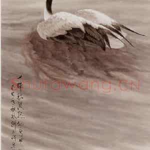 1989年 段忻然《惊寒》国画花鸟作品图片鉴赏