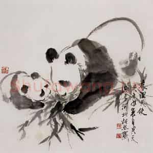 1990年 段忻然《友谊天使》国画花鸟作品图片鉴赏