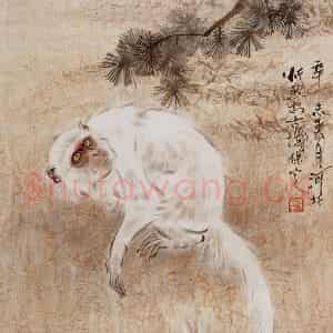 1991年 段忻然《封侯图》国画花鸟作品图片鉴赏