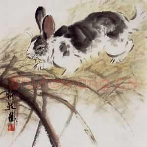 1980年 段忻然《晚秋》国画花鸟作品图片鉴赏