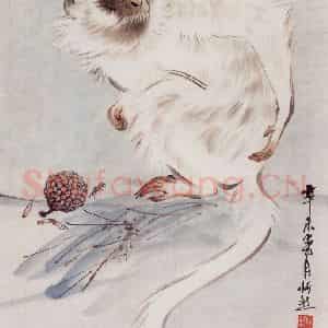 1991年 段忻然《听风》国画花鸟作品图片鉴赏