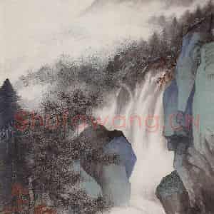 1958年 吴湖帆《庐山东南五老峰》国画山水作品图片鉴赏
