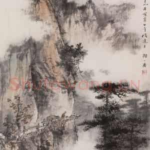 1959年 陶一清《红军经过的地方》国画山水作品图片鉴赏