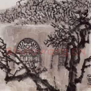1961年 石鲁《东方欲晓》国画山水作品图片鉴赏