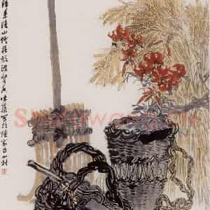 1963年 郭味蕖《麦忙时节》国画综合作品图片鉴赏
