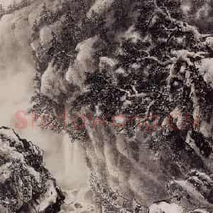 1954年 黎雄才《为祖国寻找更多的资源》国画山水作品图片鉴赏