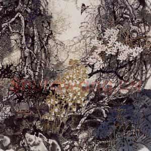 1984年 王晋元《舞龙蛇》国画花鸟作品图片鉴赏