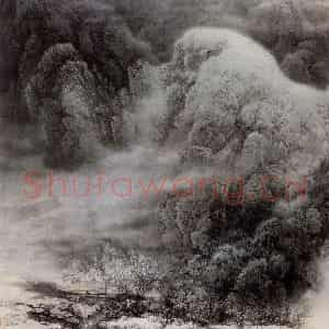 1984年 宋雨桂《苏醒》国画山水作品图片鉴赏