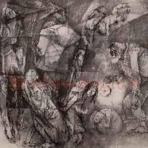 1981年 周思聪《遗孤—矿工图》国画人物作品图片鉴赏