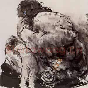 1988年 方增先《母亲》国画人物作品图片鉴赏