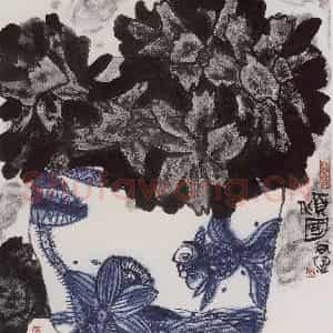 1993年 尚涛《倾国》国画花鸟作品图片鉴赏