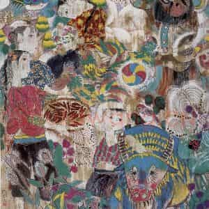 1994年 张培成《沃土》国画人物作品图片鉴赏