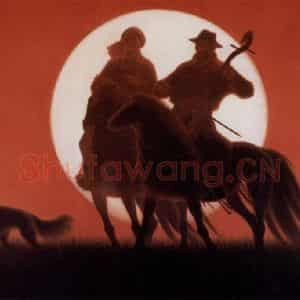 1996年 胡勃《马背金曲》国画人物作品图片鉴赏