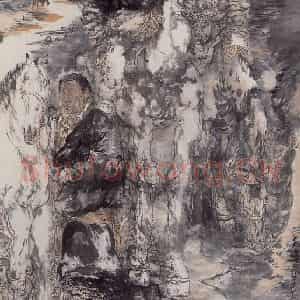 1996年 华其敏《回声》国画综合作品图片鉴赏