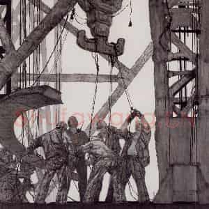 1996年 蔡超《顶梁柱》国画人物作品图片鉴赏