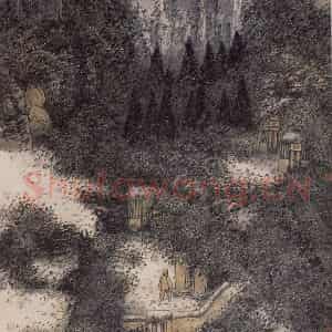 1998年 陈平《梦底家山》国画山水作品图片鉴赏
