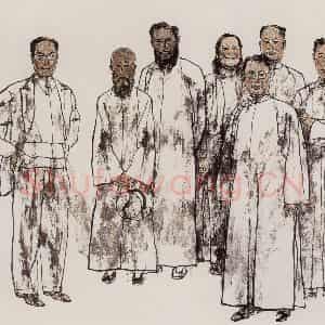 1999年 韩硕《热血》国画人物作品图片鉴赏